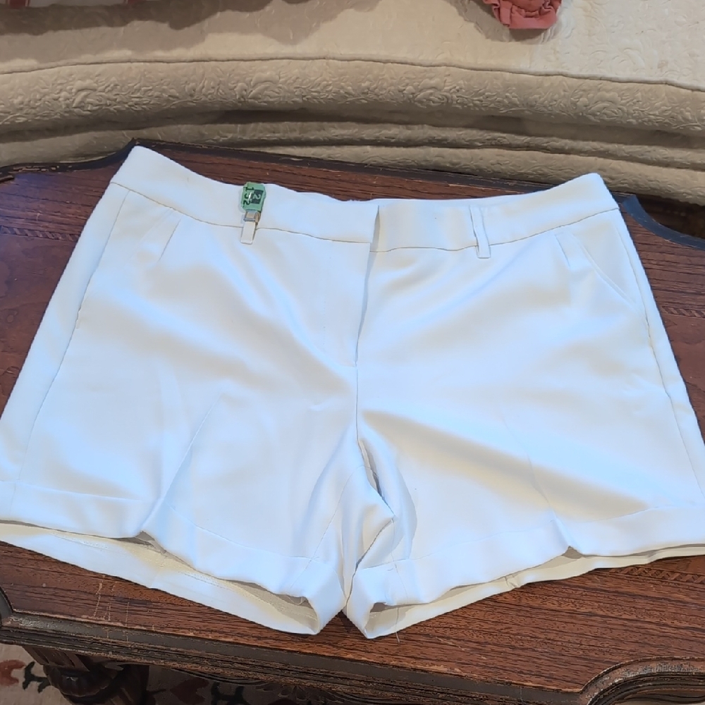 White House Black Market High Waist White Shorts